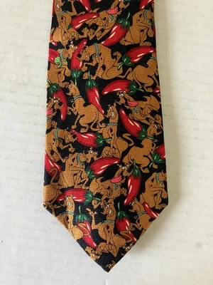 Gravata masculina Cartoon Network Scooby-Doo seda Scooby Peppers repetição 60" - Imagem 1 de 4