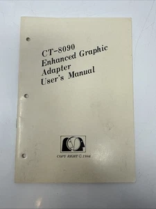 CT-8090 Enhanced Graphic Adapter User’s Manual - Vintage - Picture 1 of 5