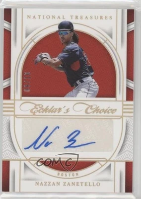 2024 Panini National Treasures Holo Gold 8/10 Nazzan Zanetello #ECK-NZ Auto - Image 1 of 3