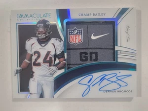 Panini Immaculate Collection Champ Bailey True 2022 1/1 etiqueta de lavandería automática PPA-CHB - Imagen 1 de 2