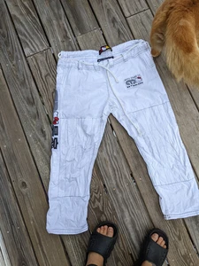 Rare MOYA BRAND X HELLO KITTY Collab gi pants ONLY White A1H BJJ MMA jiu jitsu - Picture 1 of 7