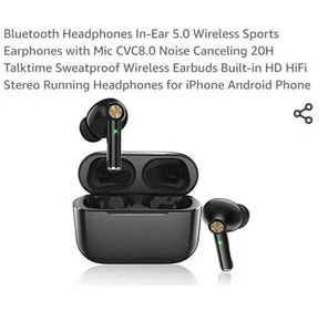 Bluetooth Kopfhörer In-Ear 5.0 Kabellos Sportkopfhörer mit Mikrofon CVC8.0 Noise - Bild 1 von 7