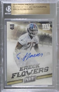 2015 Panini NFL Player of the Day Auto Ereck Flowers #EF Rookie Auto RC - Picture 1 of 3