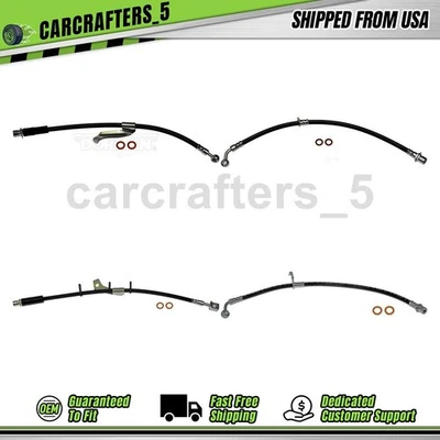 4 mangueras hidráulicas de freno delanteras traseras para Chevrolet Equinox 2010 2,4 L Foto 1 de 4