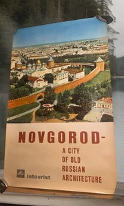 Vintage Wolgograd UdSSR Russland Reise Poster Intouristische Sowjetunion 24x39 50-60er - Bild 1 von 10