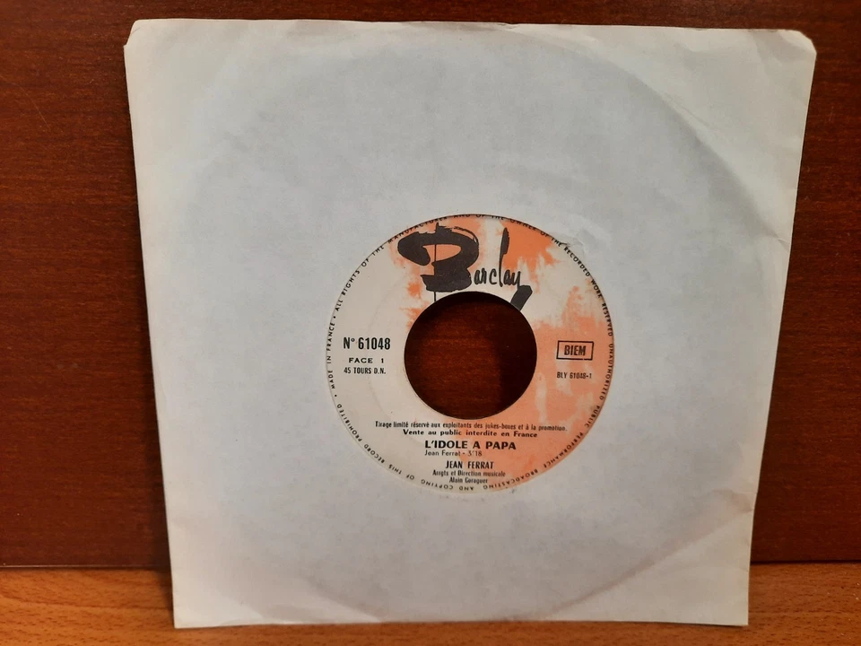 France 45 / Jean Ferrat / 1969 / L'Idole a Papa / Ariane Foto 1 de 1