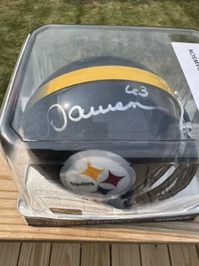 Dermontti Dawson Autographed Replica Mini Helmet Steelers Leaf Authentics COA 1T - Picture 1 of 8