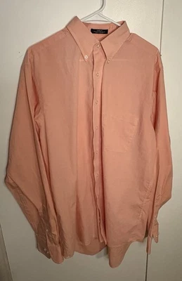 Chaps Men's Shirt Regular-Fit Wrinkle-Free Long Sleeve Button Down Orange Large - Image 1 of 4