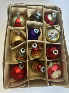 Vintage Weihnachtsschmuck, Shiny Brite, Rauch, Polen Assrtmt Box - Bild 1 von 14