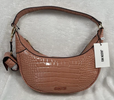 Bolso de mano Jason Wu Blush Croc con estuche Airpods WT6304-921-6BA NUEVO CON ETIQUETAS Foto 1 de 4