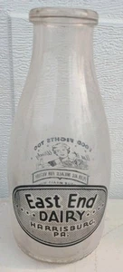 Vintage East End Dairy Harrisburg Pa Milk Bottle War Slogan - Picture 1 of 4