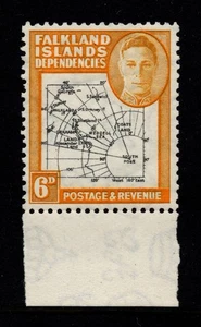 FALKLAND IS DEPENDENCIES KGVI 1946 MAP 6d "POKE", SG G6c, FINE MINT, CAT. £180 - Picture 1 of 2