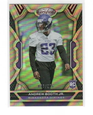2022 Panini Certified Mirror Bronze #146 Andrew Booth Jr. RC - Rookie C ID:43376 - Image 1 of 2