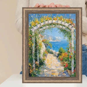 Nautical Rope Dock Boat Rustic Brown Picture Frame 10x15 frame - Picture 1 of 8