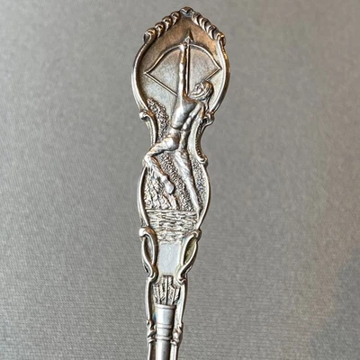 Cuchara de recuerdo de plata esterlina 17 g Colorado Springs Indian Mule Miner 5,25" Foto 1 de 4