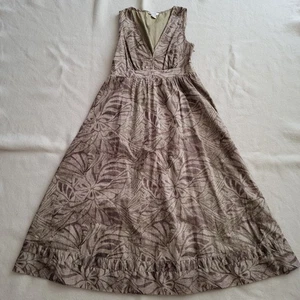 Maxi Vestido Sundance Para Mujer Talla 8 Marrón Otoño Floral 100% Algodón Forrado - Imagen 1 de 17