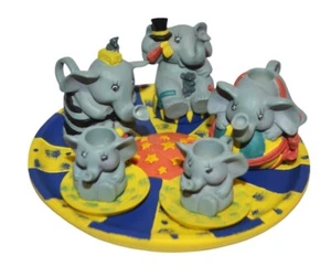 Juego de té vintage con temática de circo elefante miniatura de cerámica - Imagen 1 de 9