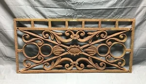 Antique Window Guard Garden Decorative Sunflower Fence Cast Iron 16x33 650-22B - Picture 1 of 8