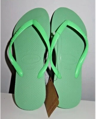 Chanclas para mujer Havaianas sandalia verde jardín EE. UU. talla 6W/UE 35/36 Foto 1 de 3