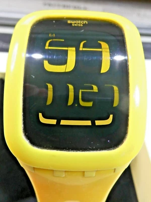 Un Raro Reloj Táctil Digital Swatch SURJ101 SWATCH TOUCH CAJA AMARILLA Batería Nueva Foto 1 de 4