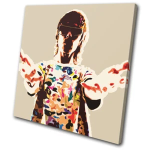 Ian Brown Stone Roses Pop Abstract Musical SINGLE CANVAS WALL ART Picture Print - Picture 1 of 1