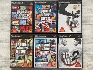 SONY PS2 Grand Theft Auto Ⅲ & Vice City Stories & San Andreas Ryu ga Gotoku 1 2 - Picture 1 of 16