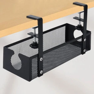 Under Desk Cord Organizers Heavy Duty Metal Mesh Cable Holders for Home Office - Photo 1/9