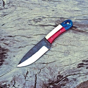 HandForged High Carbon Steel D2 Steel Texas Flag Camping Hunting Full Tang knife - Picture 1 of 9