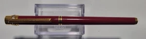 MUST DE CARTIER TRINITY BURGUNDY FOUNTAIN PEN 18K Gold Fine Point Nib - Picture 1 of 6