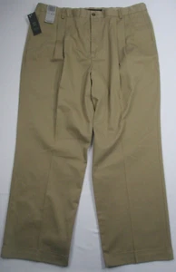 Pantalones Dockers De Colección Para Hombre 40x30 Caqui Plisados Puños Odyssey Sarga Calce Relajado - Imagen 1 de 5