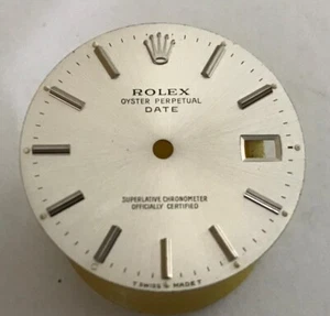 rolex date 15000 15200 dial, silver 34 mm - Picture 1 of 5