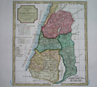 1813 ORIGINAL KARTE HEILIGES LAND PALÄSTINENSISCH ISRAEL JORDAN LEBANON JERUSALEM TEL AVIV