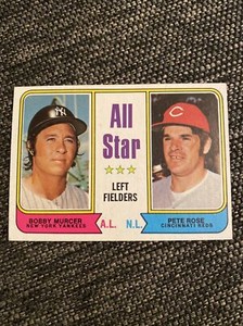 🔥 The Hit King 1974 Topps All-Star Bobby Mercer / Pete Rose Card #336 👀