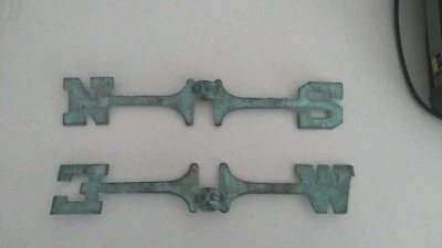 Weathervane Directionals 12'' Brass antiqued for cottage/medium vanes 3/8'' RODS - Imagem 1 de 2