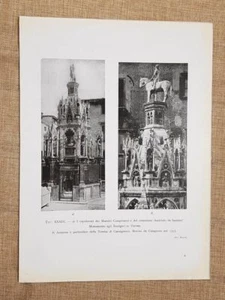 Verona nel 1917 Monumento agli Scaligeri e Tomba di Cansignorio Veneto - Picture 1 of 1