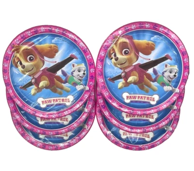 独特 Paw Patrol 派对盘子粉色 8 件装 12 - 96 盘总计 — 第 1/4 张图片