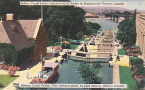 Postal Rideau Canal Locks Puente Interprovincial Ottawa Canadá - Imagen 1 de 1