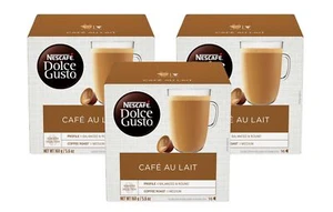 Cápsulas de café Dolce Gusto Nescafe, Café Au Lait, 16 unidades, paquete de 3 - Imagen 1 de 10