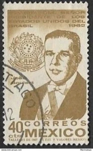 SKV) 1962. Mexico. Visit of the president of Brazil. 1 SC 921 wmk 300 used stamp - Picture 1 of 1