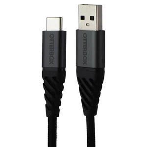 OtterBox (1m/3.3-Ft) Premium USB-C to USB-A Braided Charge/Sync Cable - Black - Picture 1 of 2