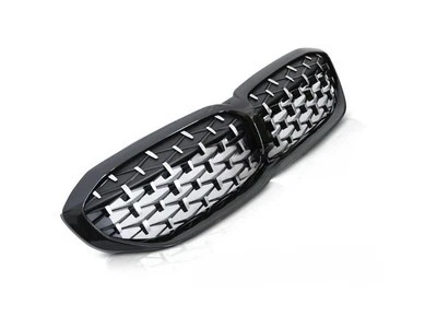Front Grille Diamond Glossy Black for BMW G20/G21 2019-2022 - Image 1 of 4