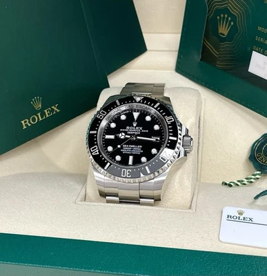 ROLEX SEA-DWELLER DEEPSEA 136660 BLACK DIAL FULL SET 2023 VERY NICE 44MM - Image 1 of 4