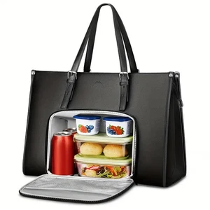 Bolso de Mano para Laptop para Mujer, 15.6 Pulgadas Laptop Bolso de Almuerzo Aislado - Imagen 1 de 4