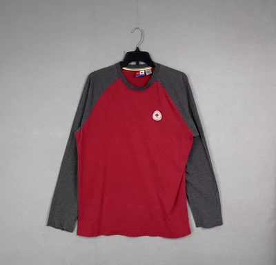 Camisa De Colección Equipo Olímpico de Canadá Manga Larga Raglán Para Hombre Grande Roja HBC 2005 Foto 1 de 4