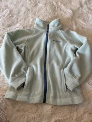 Chaqueta polar Columbia verde con cremallera completa talla 4/5t para niñas pequeñas Foto 1 de 4