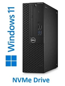 Windows 11 Dell Optiplex 3050 SFF Intel Core i5 7500 256GB NVMe Desktop PC HDMI - Picture 1 of 1