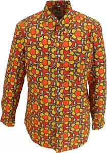 Herrenhemd 70er Jahre Psychedelic Multi Blumen - Bild 1 von 3