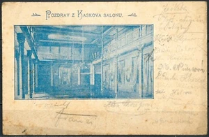 AUSTRIAN EMPIRE BOHEMIA POSTCARD 1907 - Kraska's Hall - Posted to Pilsen - Picture 1 of 2
