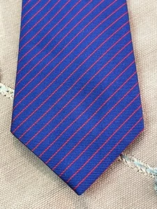 Necktie - Turnbull & Asser Blue with Red Stripes - Picture 1 of 4