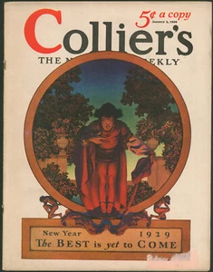 Collier's Magazine January 5 1929 Maxfield Parrish~Buster Keaton~Harold Lloyd - Picture 1 of 5